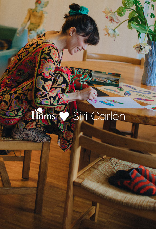 Swedish artist Siri Carlén creates artistic Slipper collection for Hums.